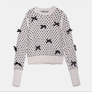 Zara knit sweater with bows